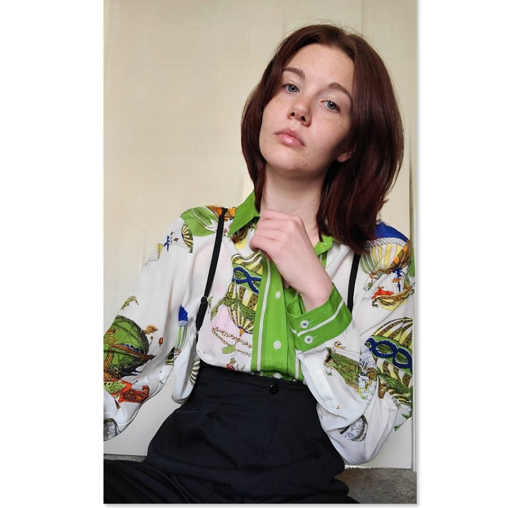 Maeve by Anthropologie Silk Button Up Shirt Size 14